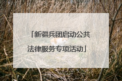 新疆兵团启动公共法律服务专项活动