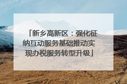 新乡高新区：强化征纳互动服务基础推动实现办税服务转型升级