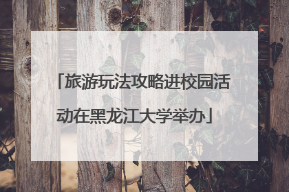 旅游玩法攻略进校园活动在黑龙江大学举办