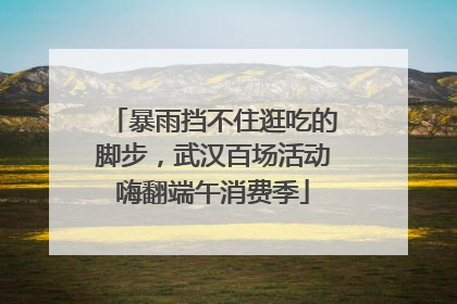 暴雨挡不住逛吃的脚步，武汉百场活动嗨翻端午消费季