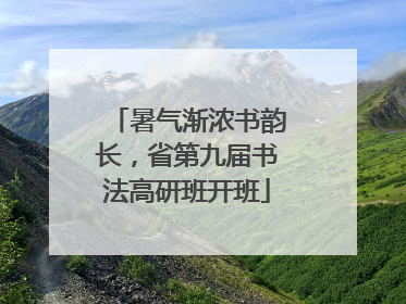 暑气渐浓书韵长，省第九届书法高研班开班