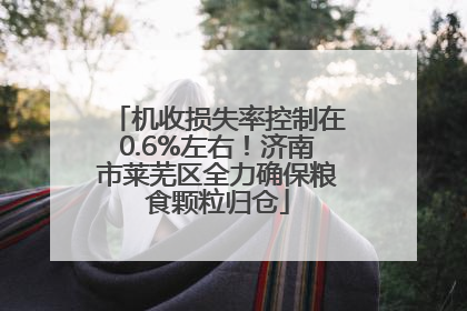 机收损失率控制在0.6%左右！济南市莱芜区全力确保粮食颗粒归仓