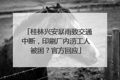 桂林兴安暴雨致交通中断，印刷厂内涝工人被困？官方回应