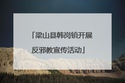 梁山县韩岗镇开展反邪教宣传活动