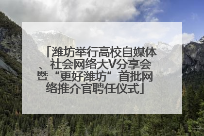 潍坊举行高校自媒体、社会网络大V分享会暨“更好潍坊”首批网络推介官聘任仪式