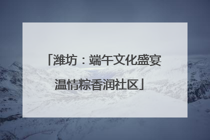 潍坊：端午文化盛宴 温情粽香润社区