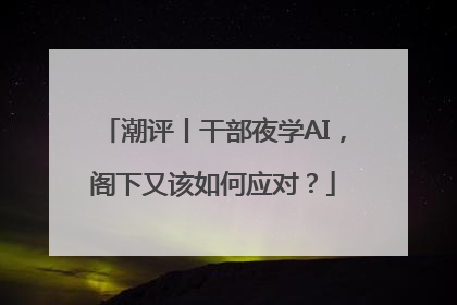 潮评丨干部夜学AI，阁下又该如何应对？
