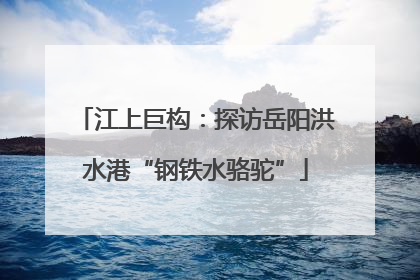 江上巨构：探访岳阳洪水港“钢铁水骆驼”