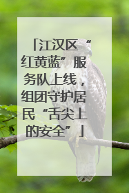 江汉区“红黄蓝”服务队上线，组团守护居民“舌尖上的安全”
