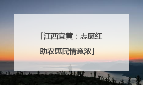 江西宜黄：志愿红助农惠民情意浓