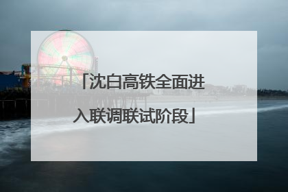 沈白高铁全面进入联调联试阶段