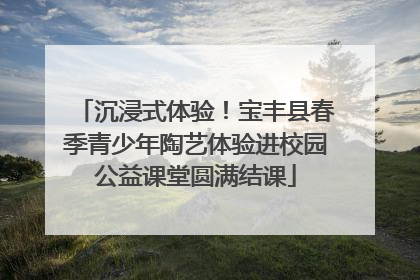 沉浸式体验！宝丰县春季青少年陶艺体验进校园公益课堂圆满结课