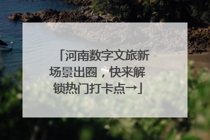 河南数字文旅新场景出圈，快来解锁热门打卡点→