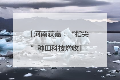河南获嘉：“指尖”种田科技增收