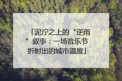 泥泞之上的“逆雨”叙事：一场音乐节折射出的城市温度