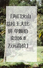 海口火山荔枝王大比拼 单颗拍卖出6.8万元高价