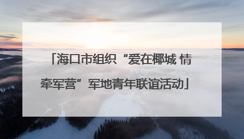 海口市组织“爱在椰城 情牵军营”军地青年联谊活动