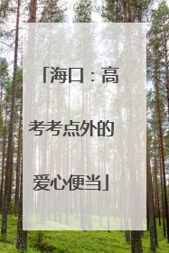 海口：高考考点外的爱心便当