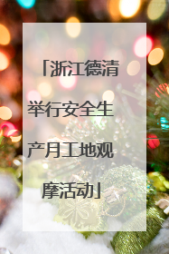 浙江德清举行安全生产月工地观摩活动