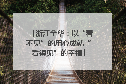 浙江金华：以“看不见”的用心成就“看得见”的幸福