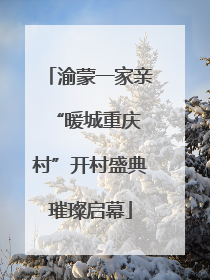 渝蒙一家亲 “暖城重庆村”开村盛典璀璨启幕