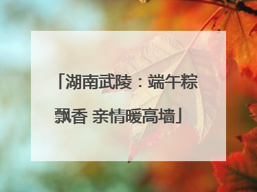 湖南武陵：端午粽飘香 亲情暖高墙