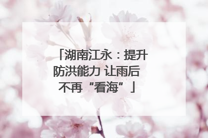 湖南江永：提升防洪能力 让雨后不再“看海”