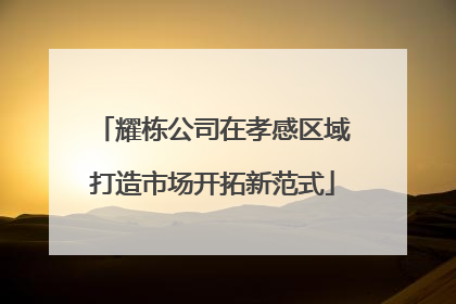 耀栋公司在孝感区域打造市场开拓新范式