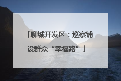 聊城开发区：巡察铺设群众“幸福路”