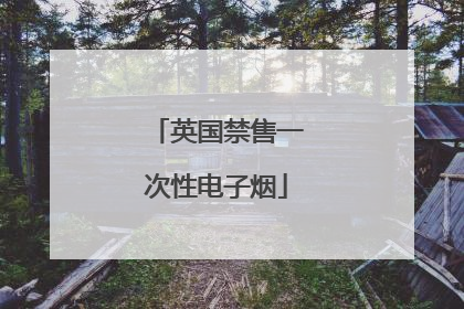 英国禁售一次性电子烟