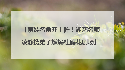 萌娃名角齐上阵！湖艺名师凌静携弟子燃爆杜鹃花剧场