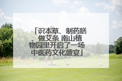 识本草、制药膳、做艾条 南山植物园里开启了一场中医药文化盛宴