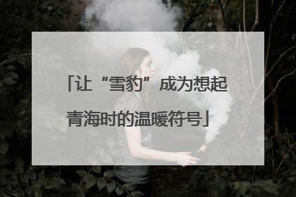 让“雪豹”成为想起青海时的温暖符号