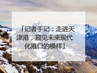 记者手记：走进天津港，窥见未来现代化港口的模样