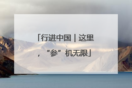 行进中国｜这里，“参”机无限
