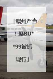 赣州严查！赣BU**99被抓现行