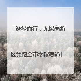 逐绿而行，无锡高新区领跑全市零碳赛道