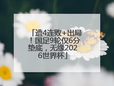遭4连败+出局！国足9轮仅6分垫底，无缘2026世界杯