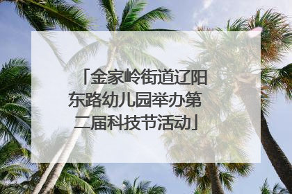 金家岭街道辽阳东路幼儿园举办第二届科技节活动