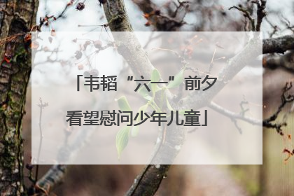 韦韬“六一”前夕看望慰问少年儿童