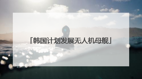 韩国计划发展无人机母舰