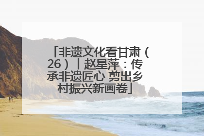非遗文化看甘肃（26）丨赵星萍：传承非遗匠心 剪出乡村振兴新画卷