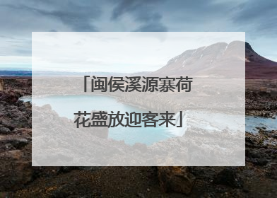 闽侯溪源寨荷花盛放迎客来