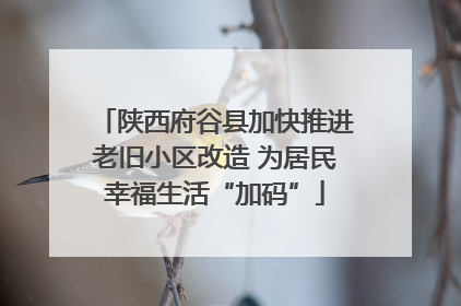 陕西府谷县加快推进老旧小区改造 为居民幸福生活“加码”