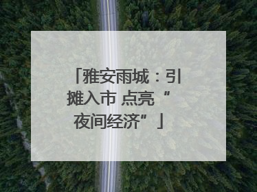 雅安雨城：引摊入市 点亮“夜间经济”