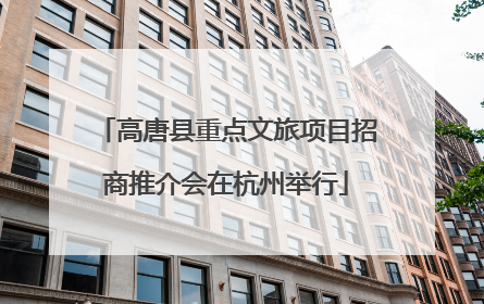 高唐县重点文旅项目招商推介会在杭州举行