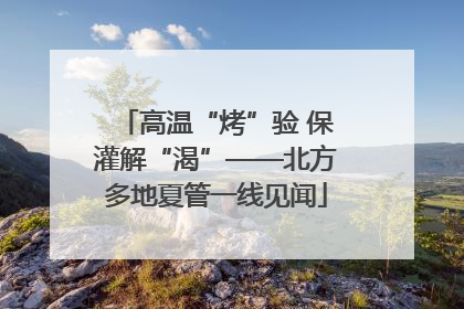 高温“烤”验 保灌解“渴”——北方多地夏管一线见闻