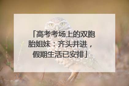 高考考场上的双胞胎姐妹：齐头并进，假期生活已安排