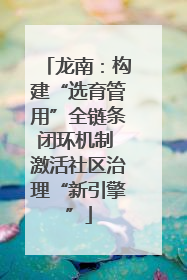 龙南：构建“选育管用”全链条闭环机制 激活社区治理“新引擎”