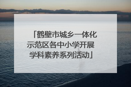 鹤壁市城乡一体化示范区各中小学开展学科素养系列活动
